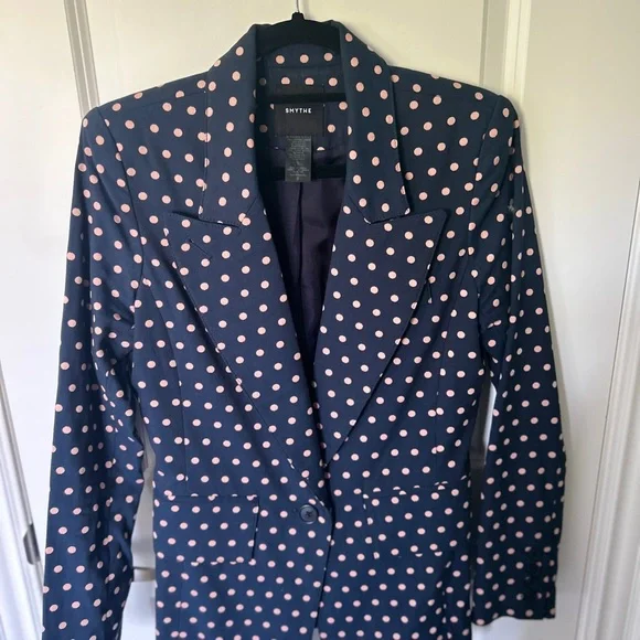 Smythe Navy Polka Dot Blazer - Picture 2 of 5